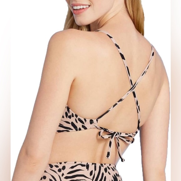Shade & Shore Animal Print Longline Cut Out 2 Piece Bikini Size Large - Picture 3 of 11